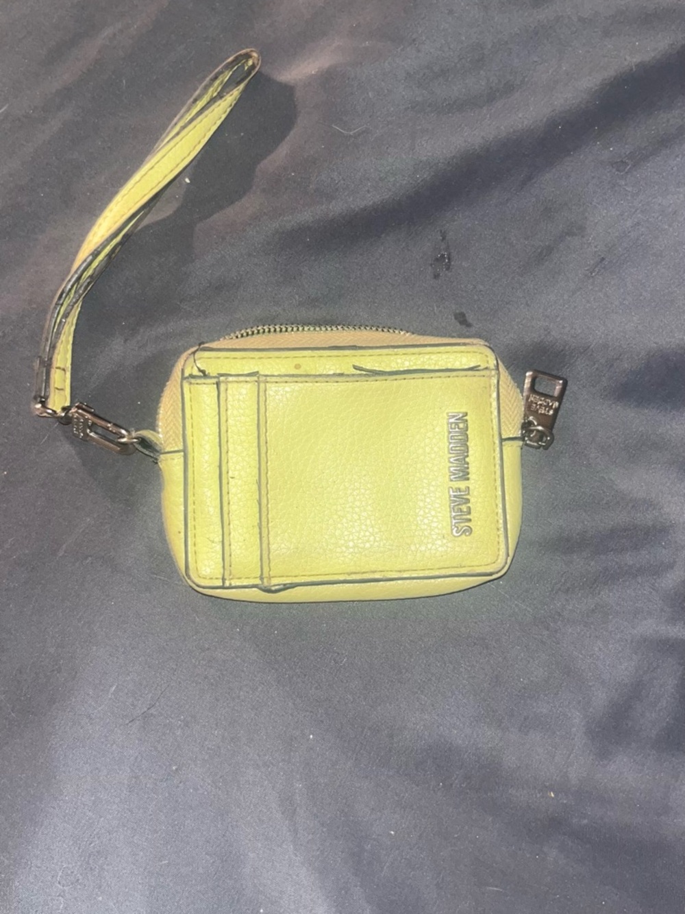 Steve Madden Lime Yellow Wristlet Card Holder